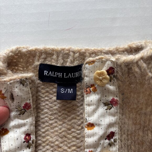 Ralph Lauren Tan Baby Girl Sweater Size 3-6 Mo - Picture 2 of 5